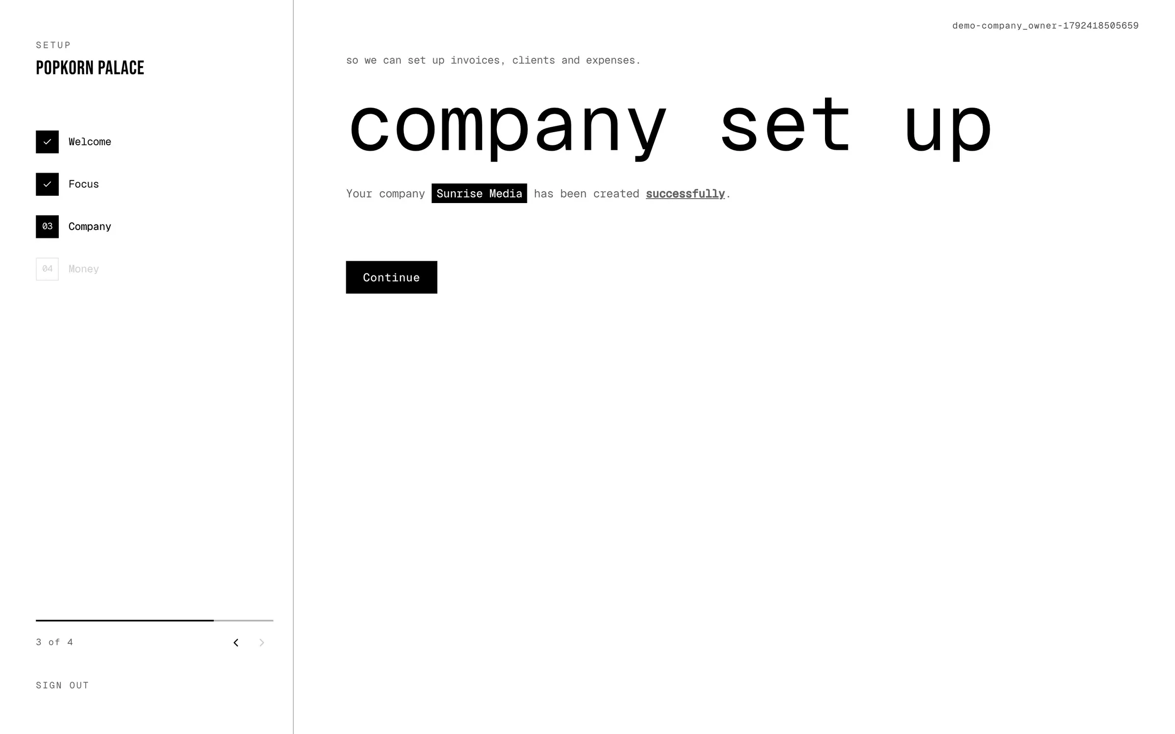 Company set up