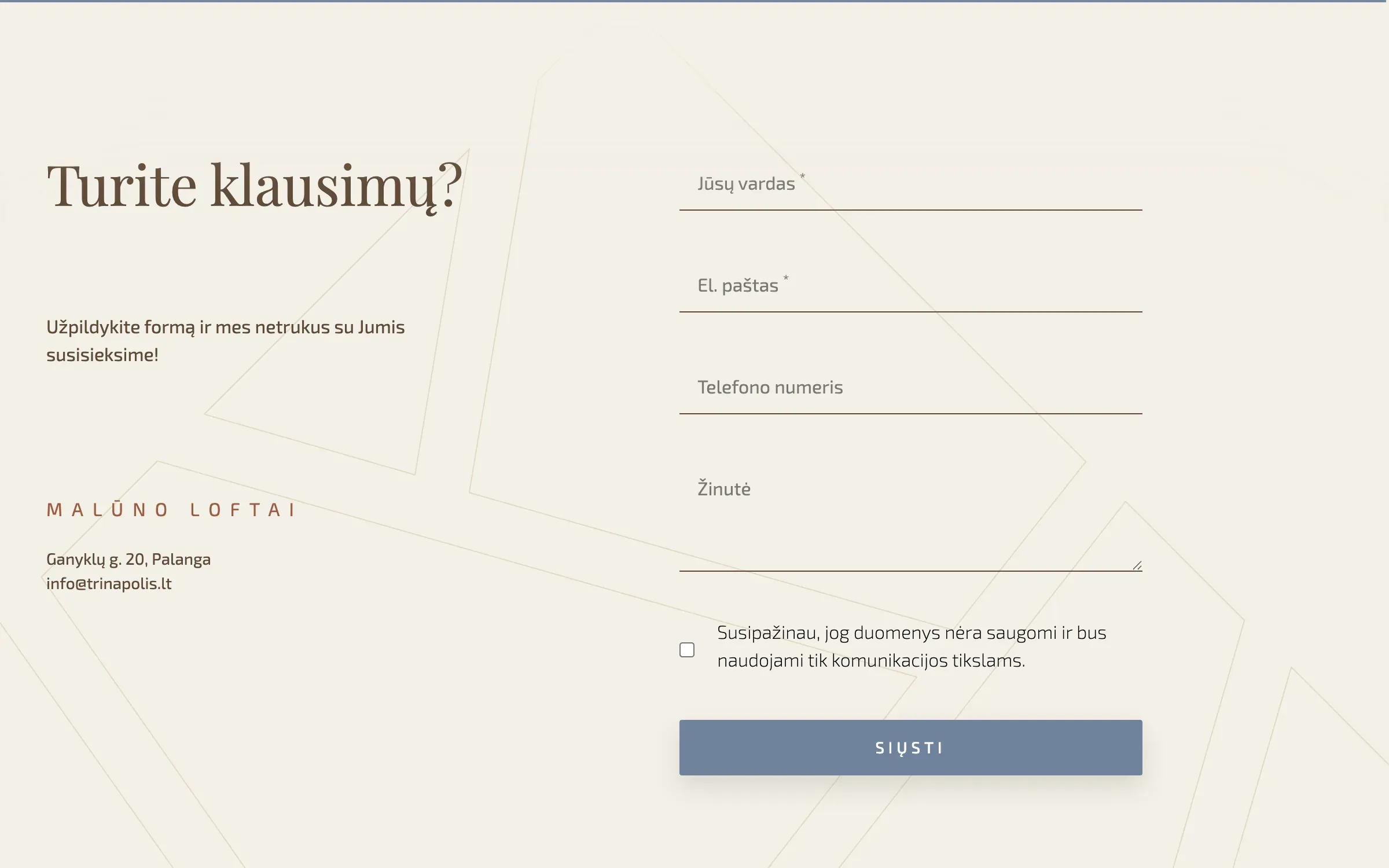 Enquiry form