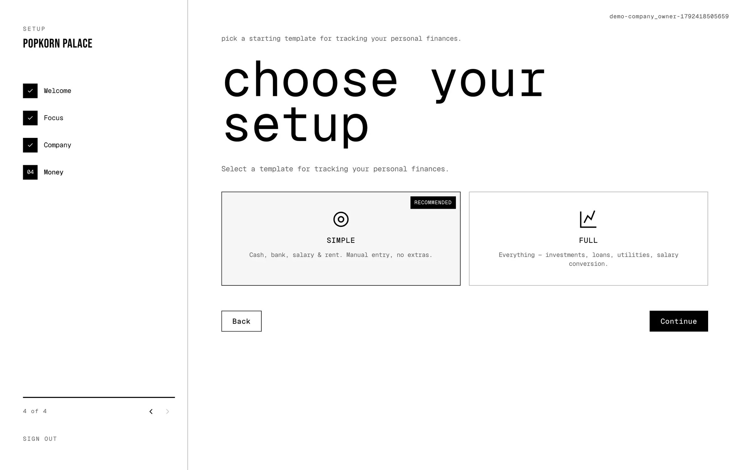 Choose your setup