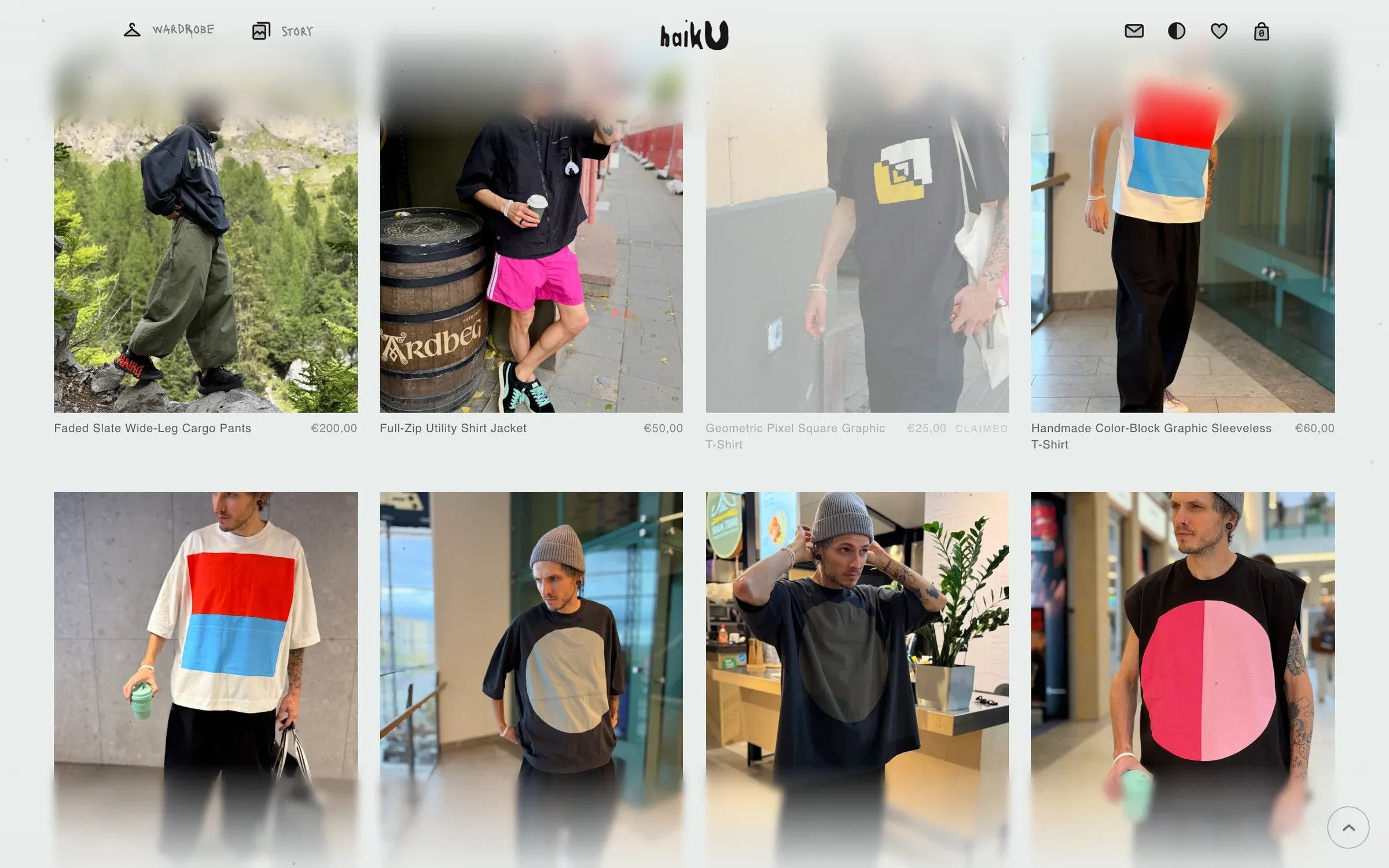 Wardrobe, scrolling