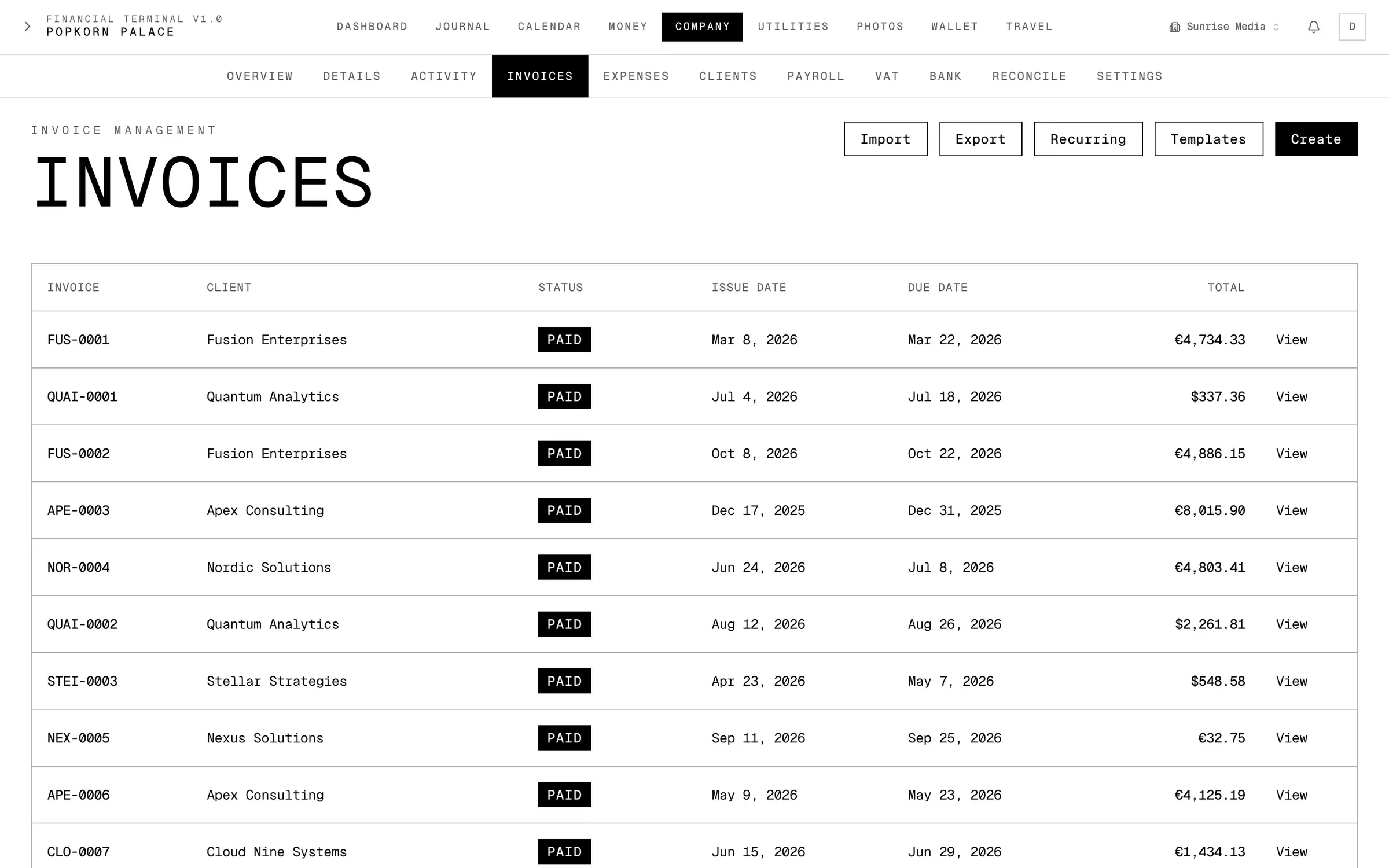 Invoices