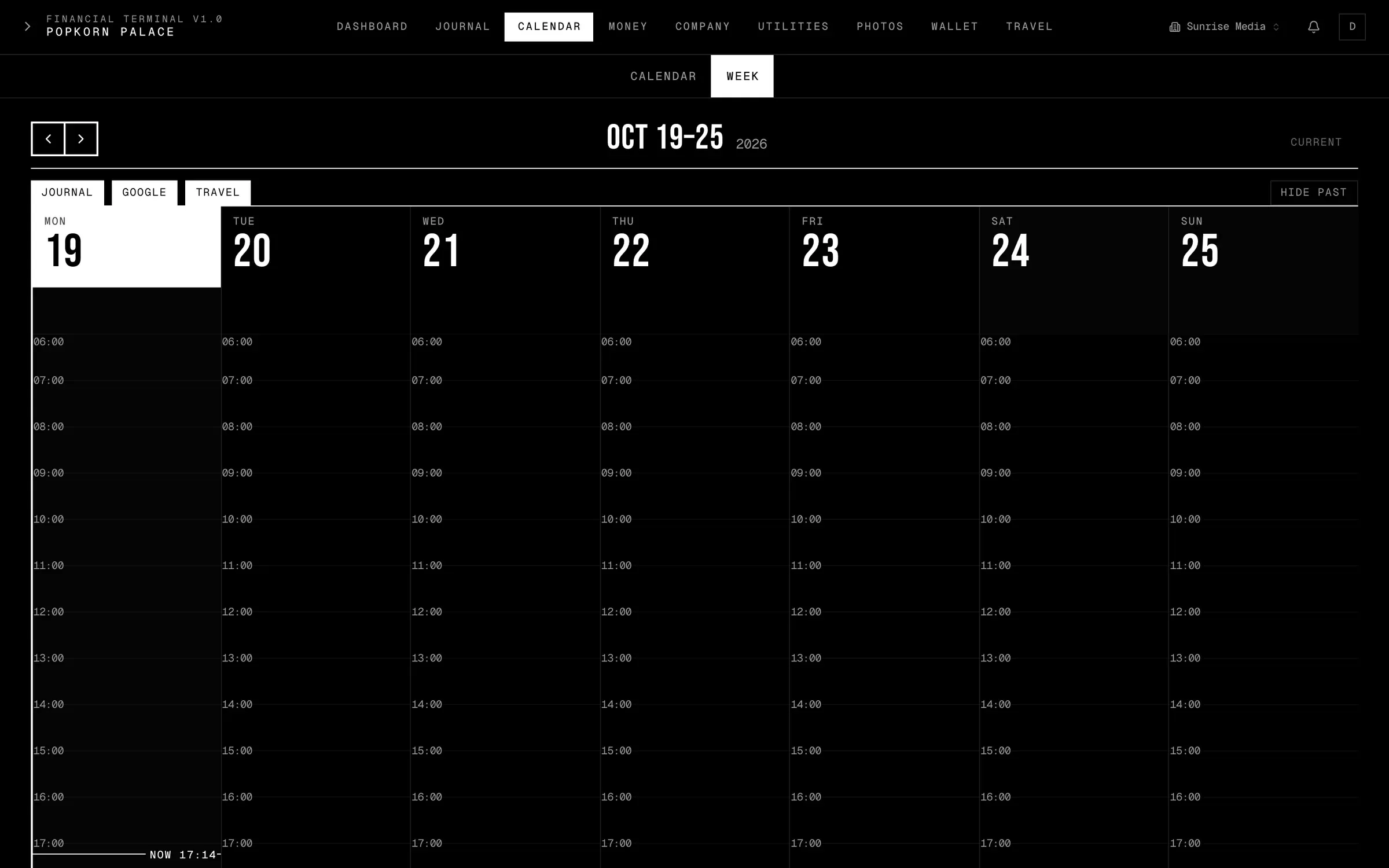 Calendar, dark