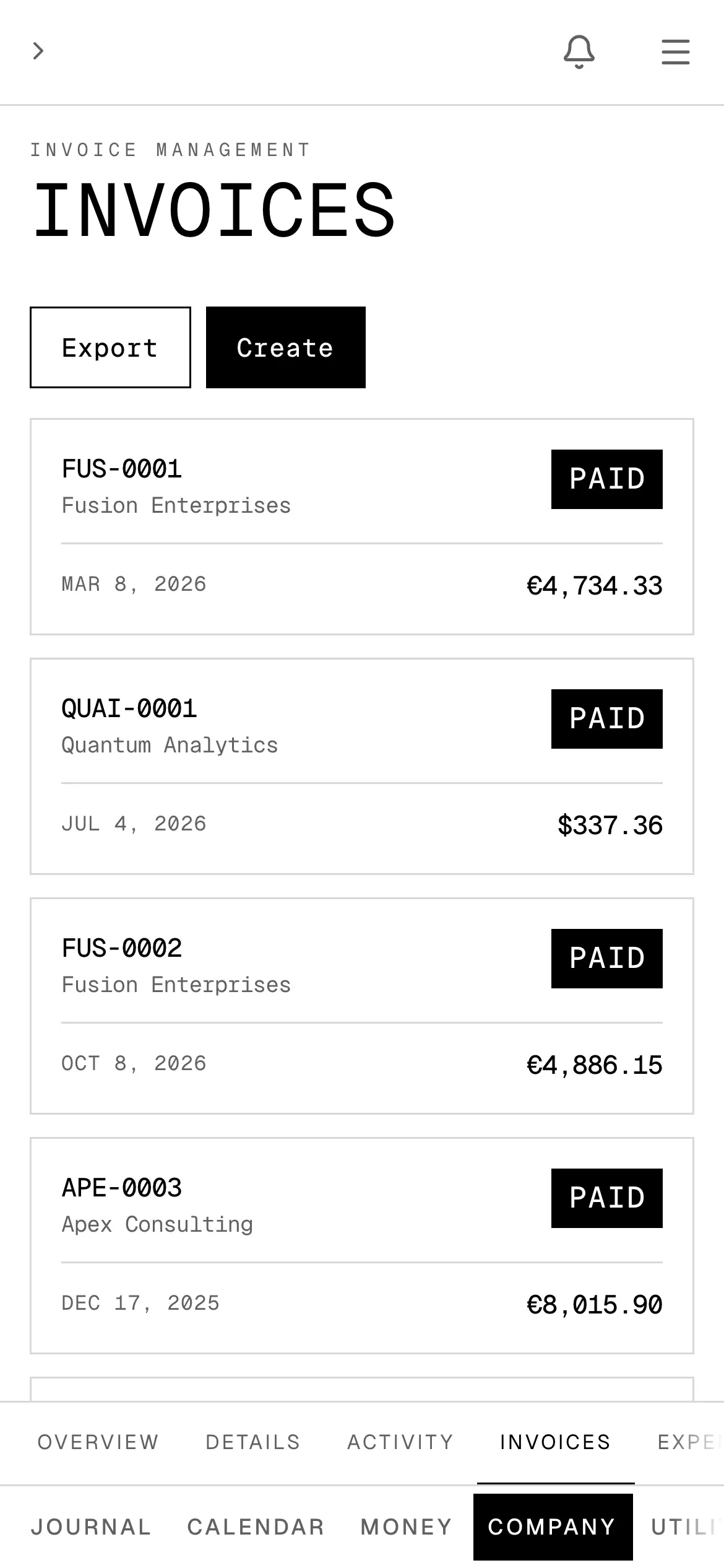 Invoices