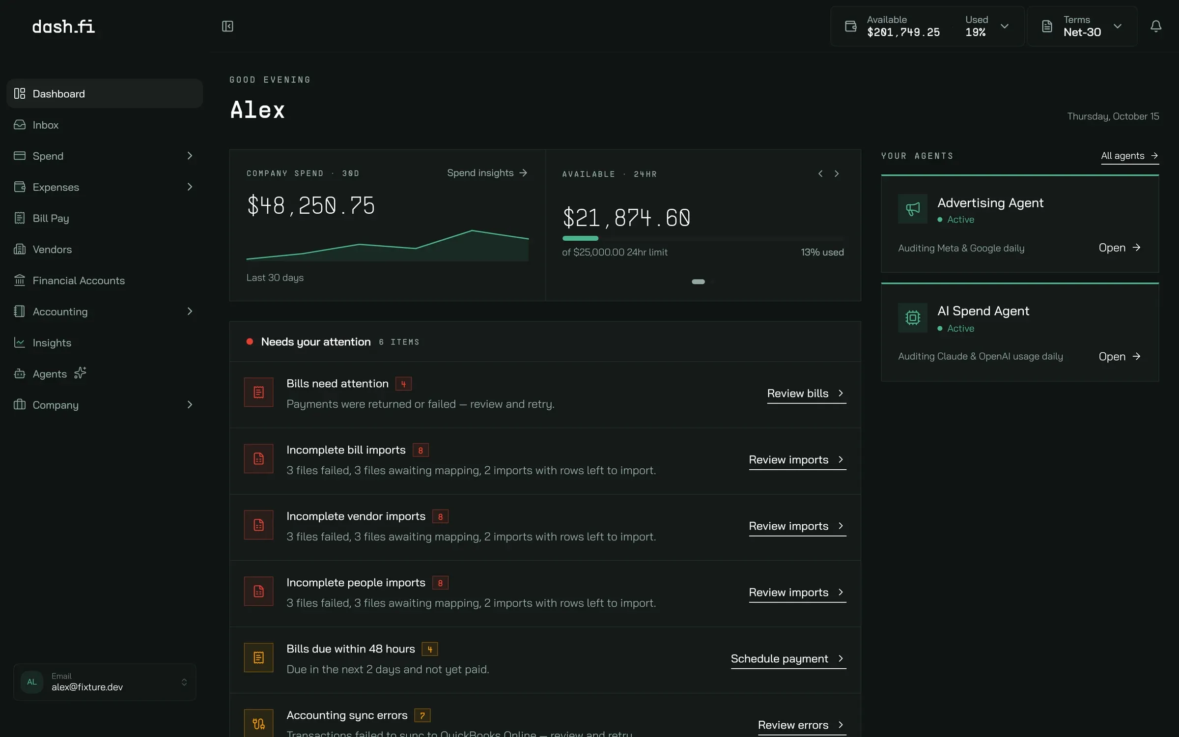 Dashboard, dark