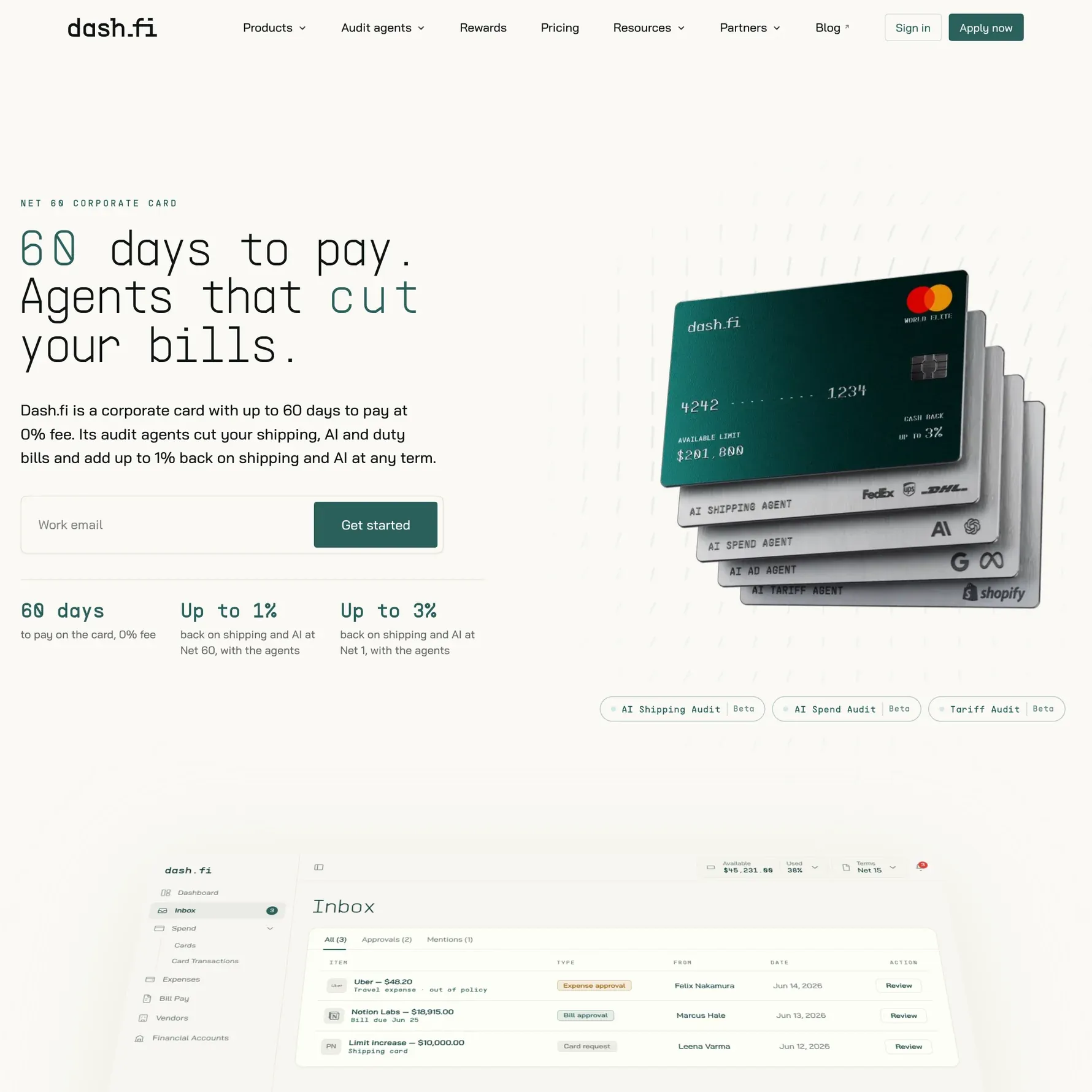 Dash.fi website