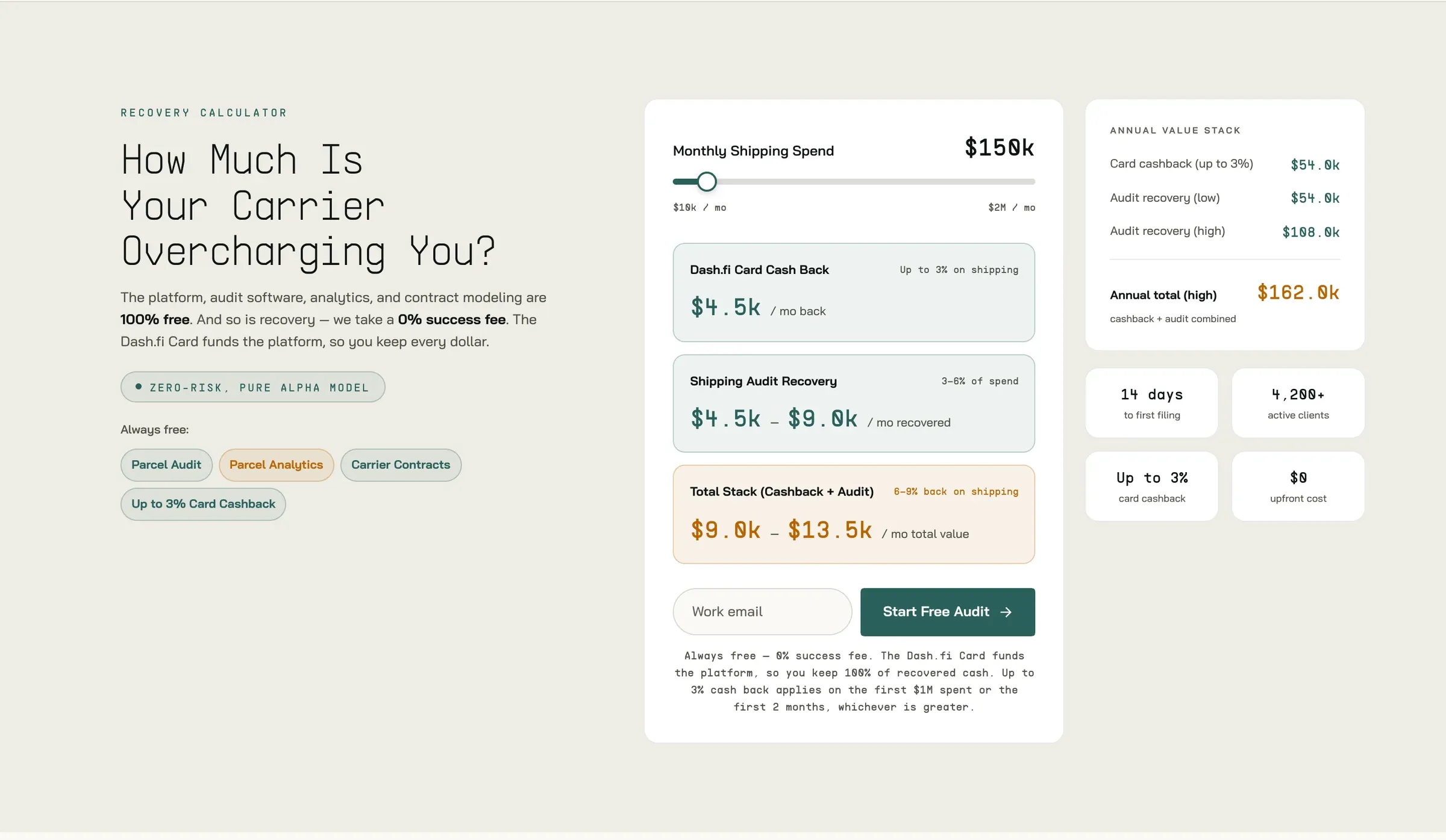 Shipping calculator
